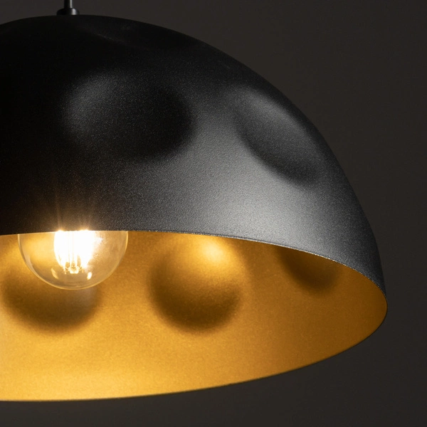 Lampa wisząca HEMISPHERE HIT S BLACK - GOLD śr. 33cm E27 | czarny/złoty 10702