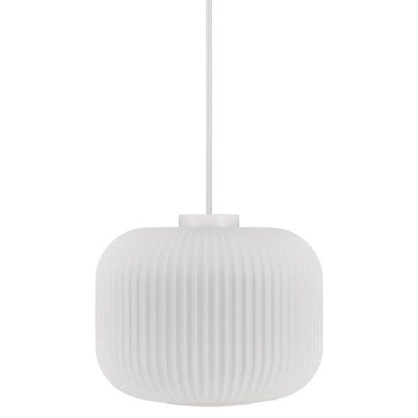 Lampa wisząca MILFORD E27 40W Szkło | Biały opal