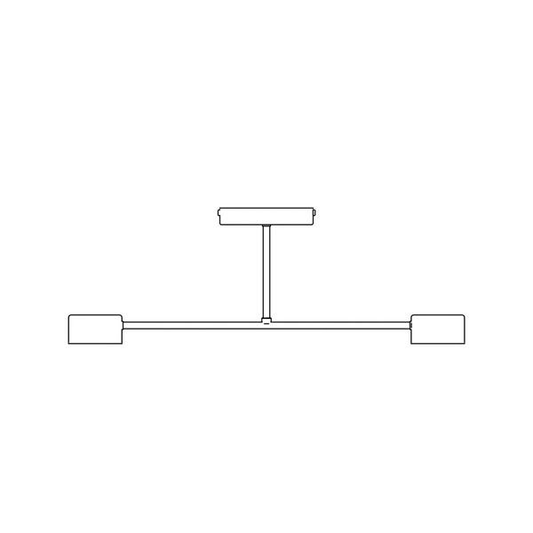 Lampa sufitowa Emibig HALO 2 Czarny 1355/2
