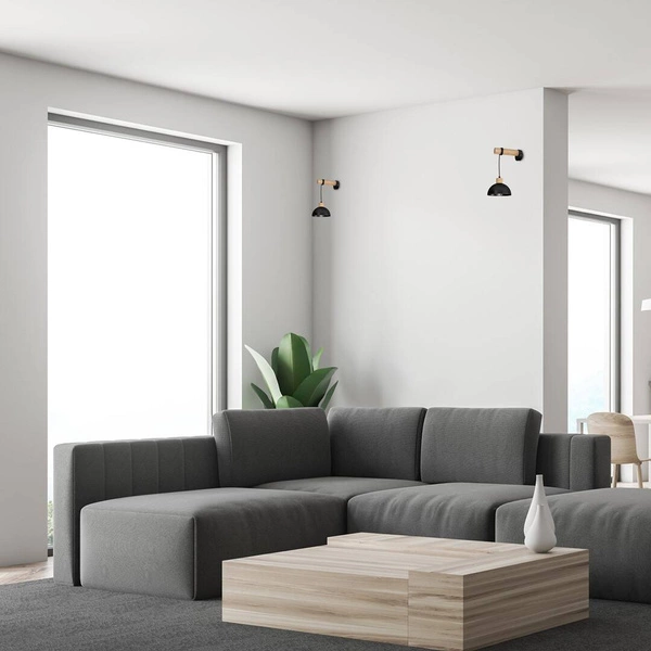 Kinkiet ERIK, MLP7224, czarny/drewno, 1x60W E27