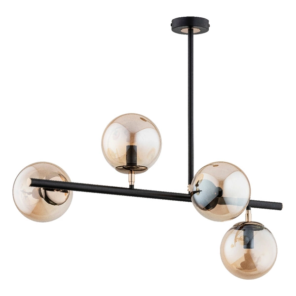 Lampa sufitowa ALFA LURO CZARNA 4xE14 39cm | 63031