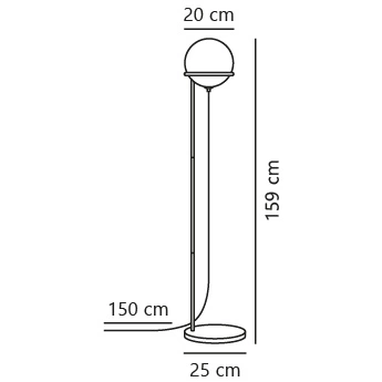 Lampa stojąca WILSON G9 5W Szkło | Czarny