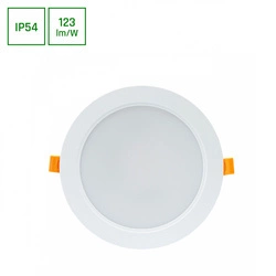 DURE 3 DOWNLIGHT 18W NW 230V 110st IP54 IK06 170x34 BIAŁY okrągła zasilacz zintegrowany