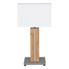 Flame Lampa Stołowa 1xE27 Max.40W, 1xLED 12V Zintegrowane 4.6W Szary/Okleina Dąb/Biały z Touch Dimmer 820119187