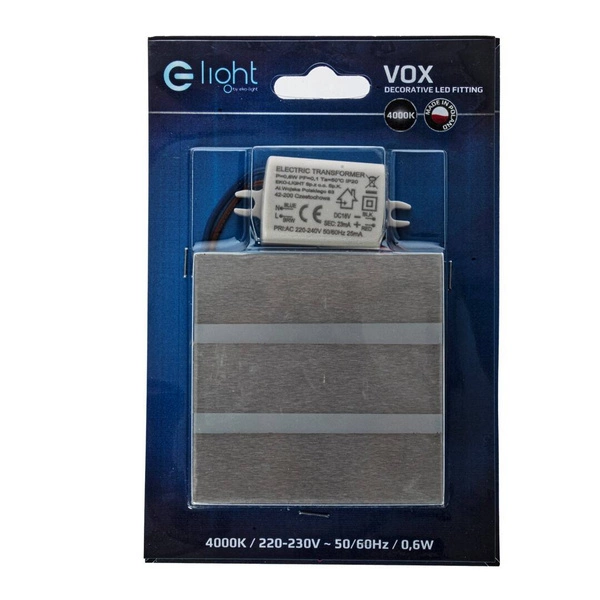 Oprawa schodowa LED 0,6W VOX barwa neutralna 4000K EKS6165