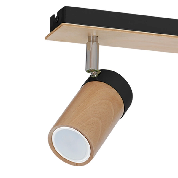 Lampa sufitowa nowoczesna reflektorek spot BARON III czarny szer. 70cm