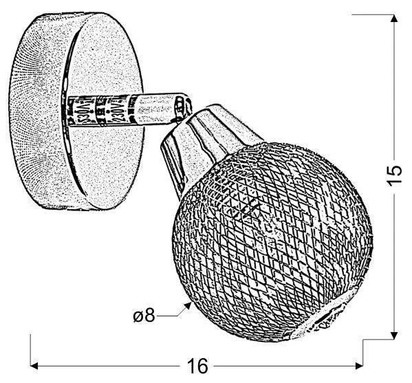 Nowoczesny kinkiet NOVEL 91-06950 chrom 1xG9