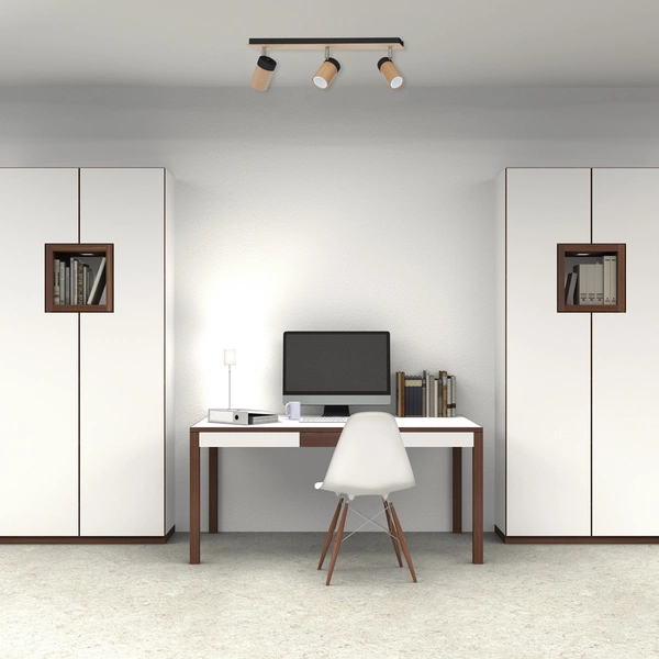 Lampa sufitowa nowoczesna reflektorek spot BARON III czarny szer. 70cm