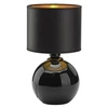 Lampa nocna do sypialni PALLA BLACK/GOLD śr. 20cm E27 | czarny złoty 5068