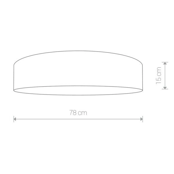 Lampa sufitowa plafon z abażurem TURDA VII szary/srebrny śr. 78cm 8960