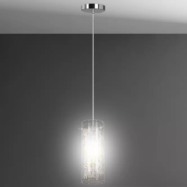 Lampa wisząca IBIZA MDM1903/1, chrom/transparentny, 1x40W E14