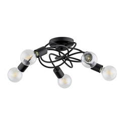 Lampa sufitowa ALFA MAXIS CZARNA 5xE27 51cm | 63198