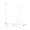 Lampa wisząca PINNE 650 BIAŁA 22W barwa ciepła 3000K TH.029