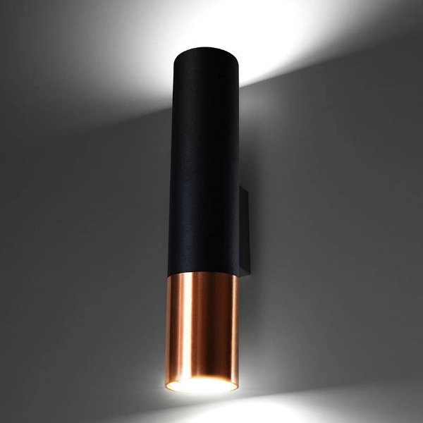 Kinkiet LOOPEZ czarny/miedź SL.0944