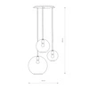 Lampa wisząca SPHERE III szer. 50cm 3xE27 | transparentny 7788