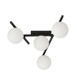 Lampa sufitowa Emibig SMART 4 Czarny/OPAL 1103/4