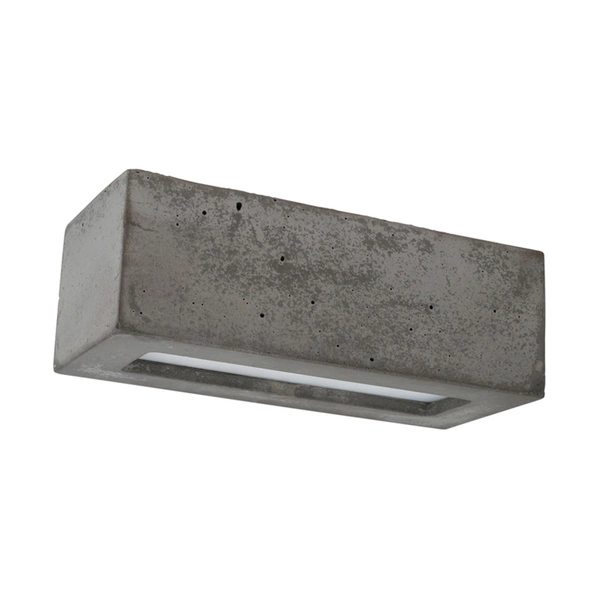 Kinkiet Block 1xE27 Max.40W Szary Beton/Szkło Matowe 8971136