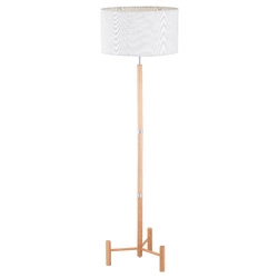 Lampa stojąca ALFA SUPRA MIX DREWNIANA 1xE27 45cm | 9294