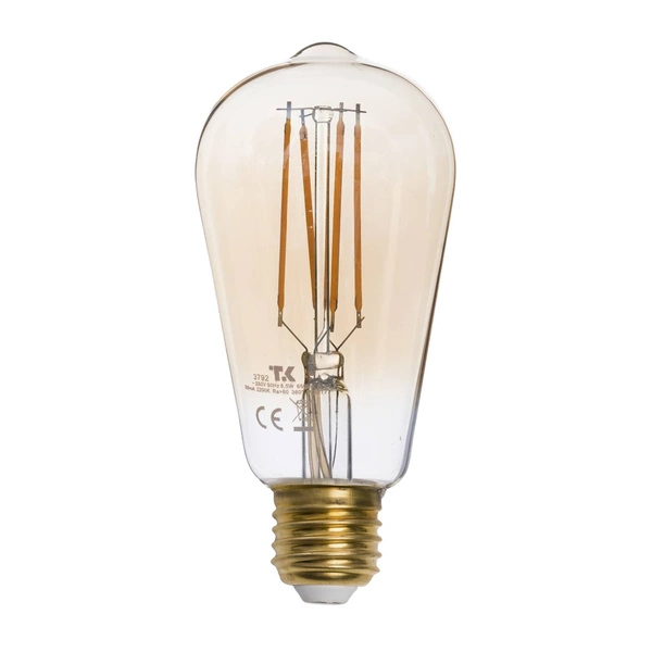 Żarówka dekoracyjna E27 BULB LED 3792 6,5W barwa ciepła 2200K bursztynowa 3792
