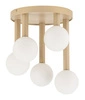 Lampa Sigma Perla 5 plafon złoty beż 33604
