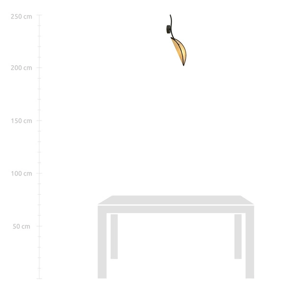 Kinkiet Emibig LOTUS K1 Czarny/RATTAN 1108/K1