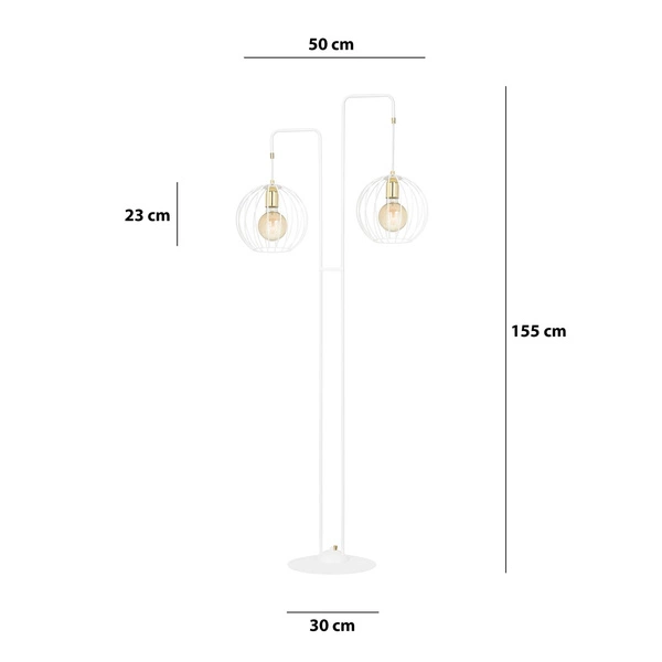 Lampa podłogowa Emibig ALBIO LP2 Biały 145/LP2