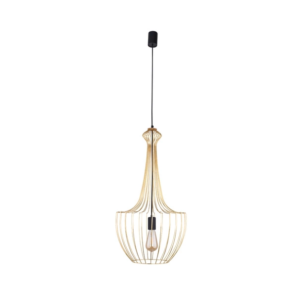 Lampa wisząca druciana zwis LUKSOR S złoty śr. 37cm 8853