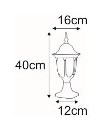 Lampa ogrodowa stojąca K-5007S2/N CZARNY z serii VASCO