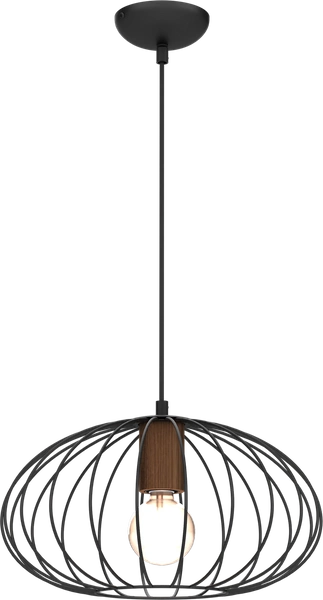 Lampa wisząca MERIDIANO, MLP7959, czarny/brązowy, 1x60W E27