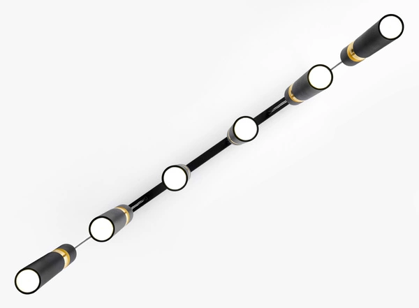 Nowoczesna Lampa wisząca ALAS wys. 120cm 6xG10 14W IP20 | Złoty