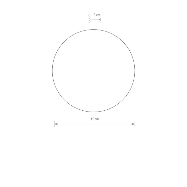 Lampa ścienna kinkiet RING LED S śr. 15cm 7W 3000K | satyna złoty 10317