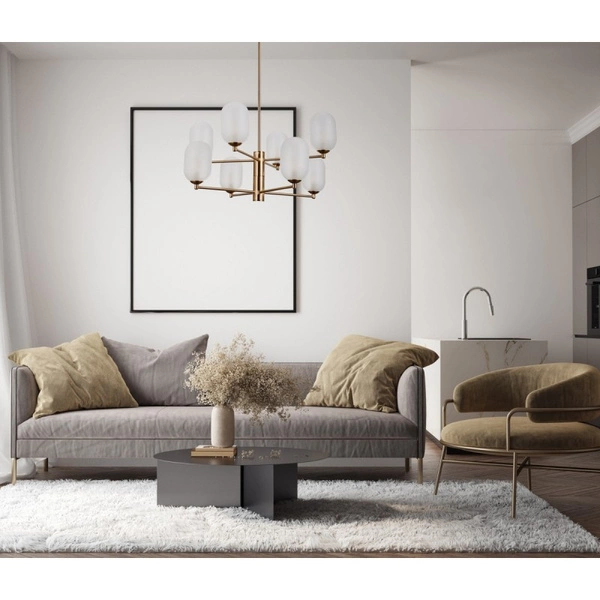 Lampa wisząca Perano śr. 62cm 8xG9 | brąz antyczny