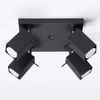 Designerska Plafon lampa MERIDA 4 SL.0102 Czarna 4xGU10