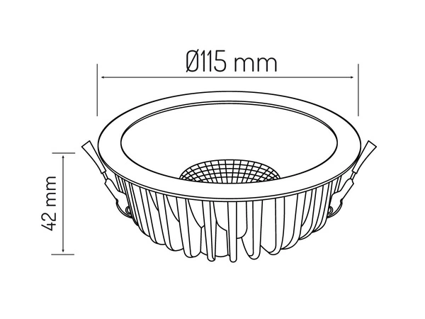 Downlight lampa sufitowa podtynkowa QUANTUM LED DIM 15W 4000K 115mm | biała