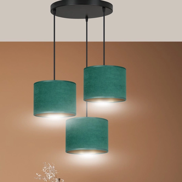 Lampa wisząca Emibig HILDE 3 BL PREMIUM GREEN 1051/3PREM