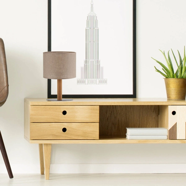 Lampka nocna DEVA NATURE 5192 1xE27 styl skandynawski | beżowa 5192