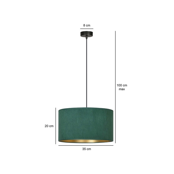 Lampa wisząca Emibig HILDE 1 BL GREEN 1051/1