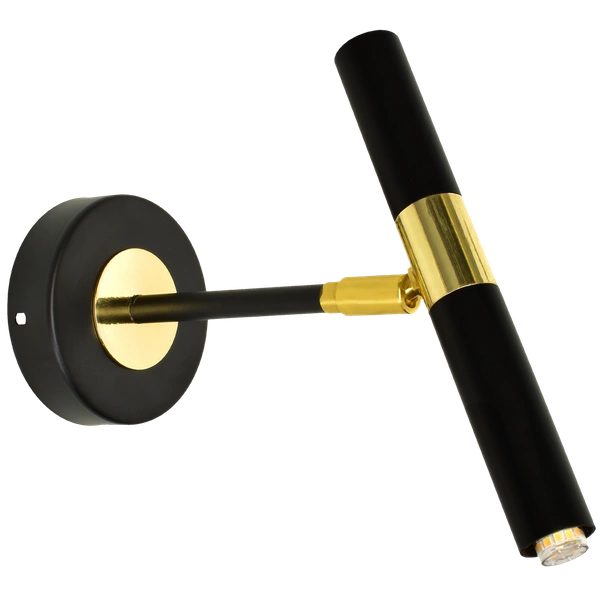 Kinkiet MONZA, MLP6332, czarny/złoty, 1x8W G9