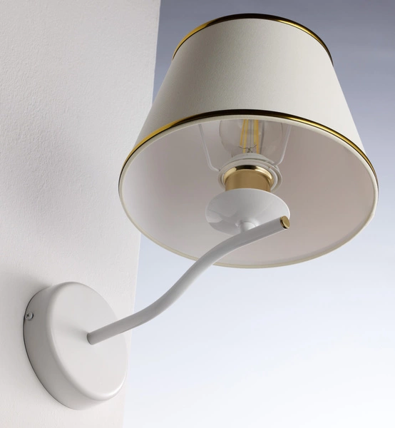 Klasyczny Kinkiet SAMBA wys. 31cm 1xE27 15W IP20 | biały