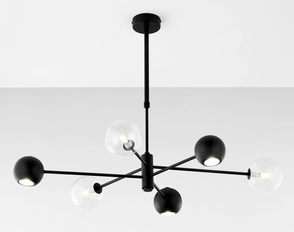 Nowoczesny Żyrandol MOKA wys. 47-69cm 3xG9 3xGU10
14W IP20 | Czarny