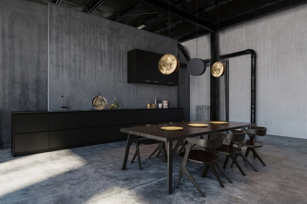 Lampa wisząca zwis nowoczesna WHEEL czarny śr. 30cm 9033