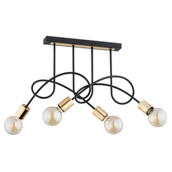 Lampa sufitowa ALFA TANGO CZARNA 4xE27 75cm | 63155