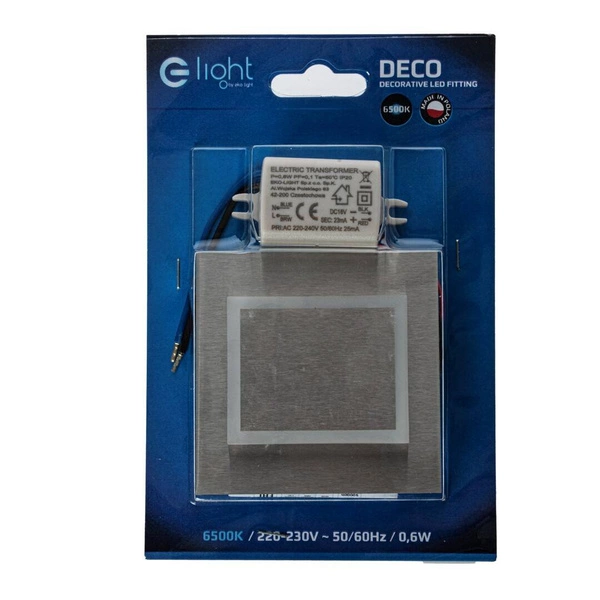 Oprawa schodowa LED 0,6W DECO barwa zimna 6500K EKS4444