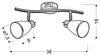 Lampa ścienna/sufitowa REGENT, 92-70029, patynowy/biały, 2x40W G9