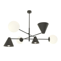 Lampa sufitowa Emibig HERMES 6 Czarny 1347/6
