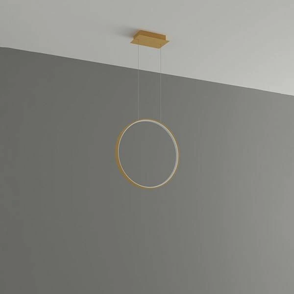 Nowoczesna lampa wisząca RIO 55, złota, 30W LED, barwa ciepła 3000K, TH.220