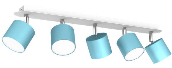 Lampa sufitowa DIXIE BLUE 5x GX53 szer. 64cm | niebieski