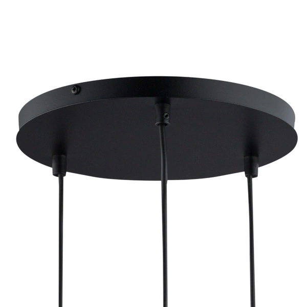 Stylowa lampa wisząca biura i domu HAPPY E27 60W szer. 45cm | czarny złoty