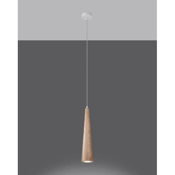 Lampa wisząca SULA , naturalne drewno/biały, 1x40W GU10, SL.1100