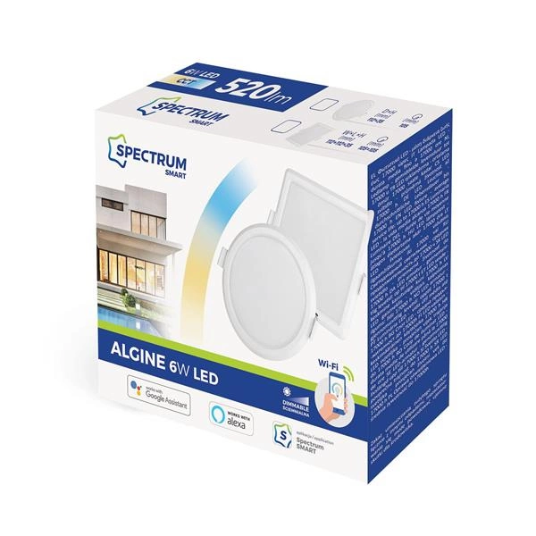 ALGINE 6W CCT+DIM WI-FI SPECTRUM SMART ROUND